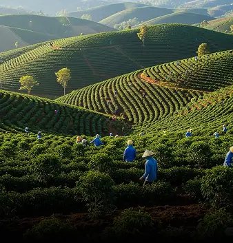 The Lang Biang growing area, Lam Dong