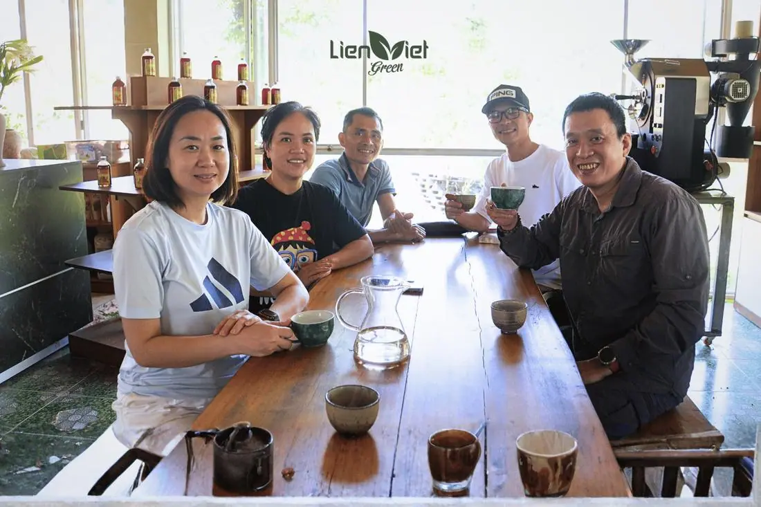 Q Grader team cupping coffee samples