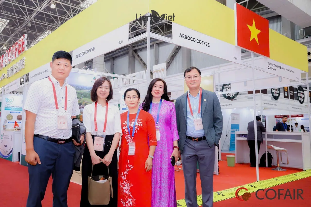 Vietnamese business delegation at the Cofair 2025 international coffee fair