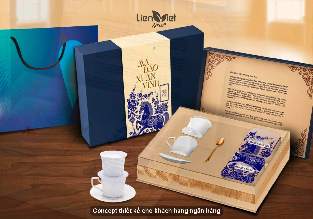 Concept bộ quà Tết cho khách hàng ngân hàng